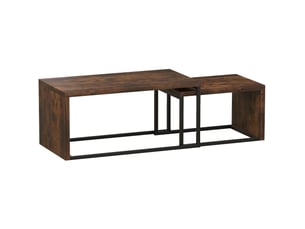 Table basse rectangulaire coloris bicolore <strong>WISHDOR</strong> <strong></strong> - 48 cmx59 cm