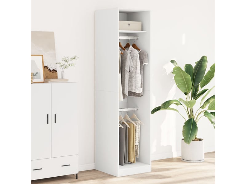  Garde-robe chambre, armoire de rangement blanc 50x50x200 cm bois d'ingénierie  - Conforama C