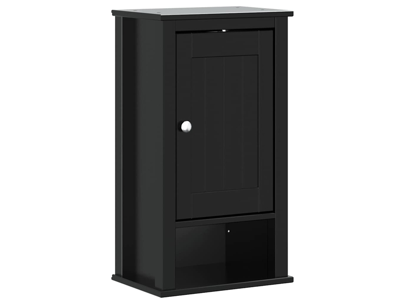 Ensembles de salle de bain, meubles de salle de bain 4 pcs berg noir bois de pin massif cf64783 - Conforama D