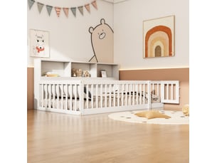 Lit banquette 90x200 cm <strong>MODENUIT </strong>  <strong></strong> coloris blanc