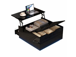Table basse carré(e) coloris noir <strong></strong> <strong></strong> - 70 cmx70 cm