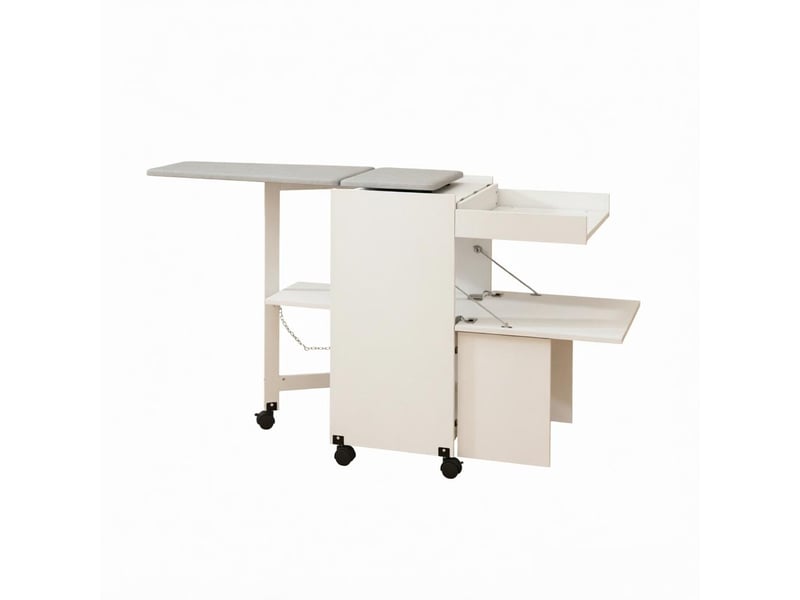  Meuble table à repasser pliable sur roulettes, portes push, charnières à fermeture douce  - Conforama A