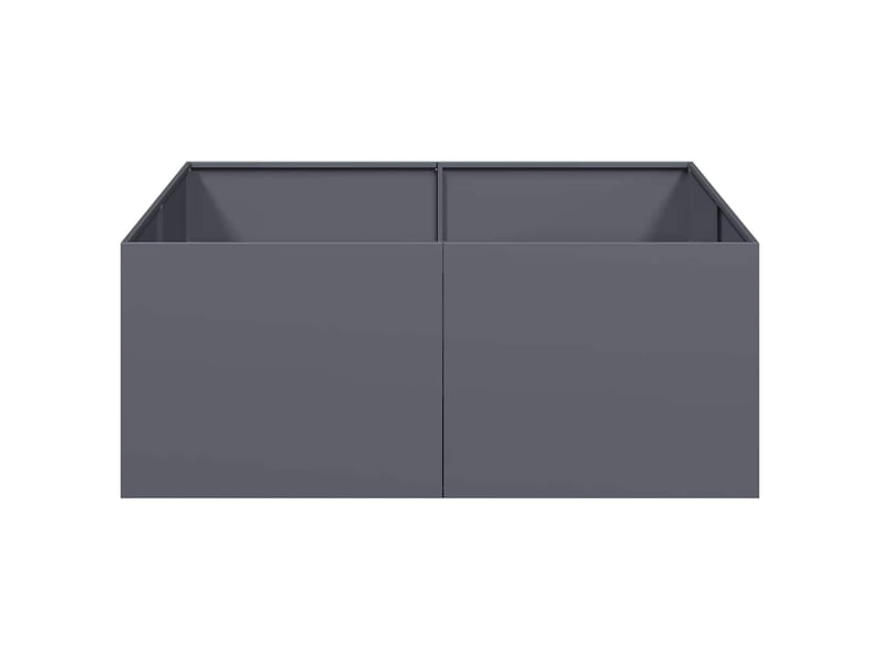  Jardinière - bac à fleurs anthracite 100x100x40 cm acier  - Conforama D