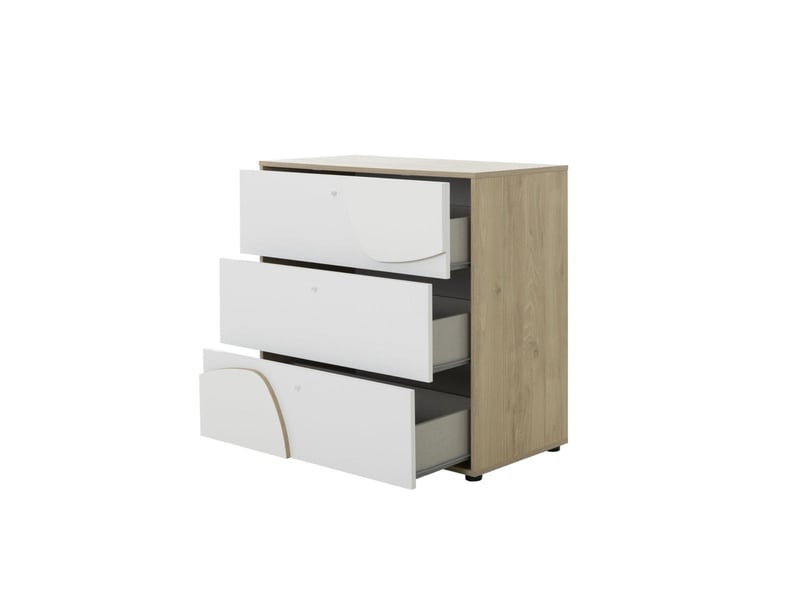 Ensemble trio lit 60x120 commode et armoire 1P4L911 - Conforama C