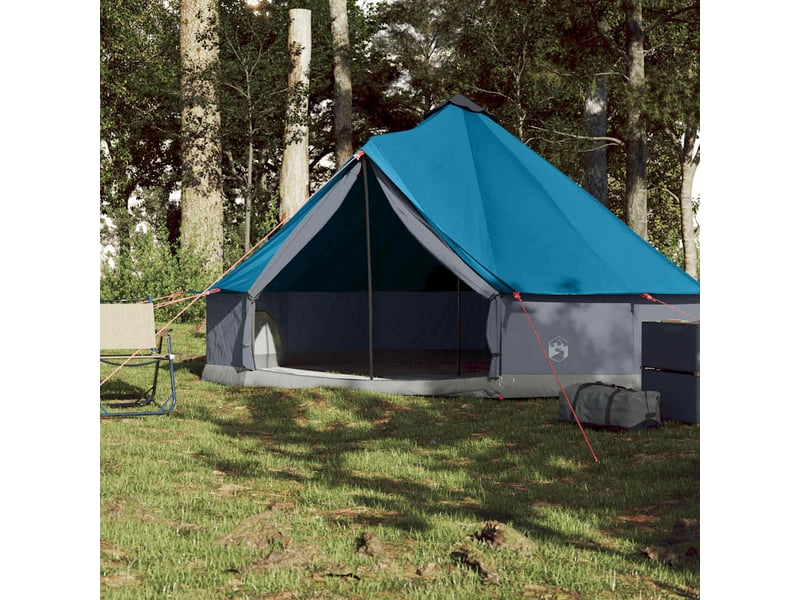 Tente de camping, tente familiale tipi 6 personnes bleu imperméable shl83701  - Conforama C