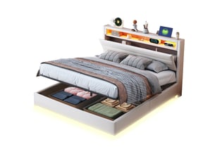 Lit coffre 140x200 cm HAUSS SPOLE   coloris beige