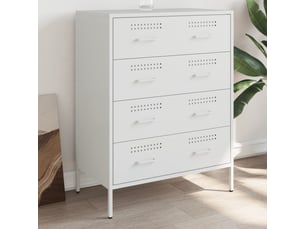 Buffet - bahut - meuble de rangement blanc 68x39x89 cm acier