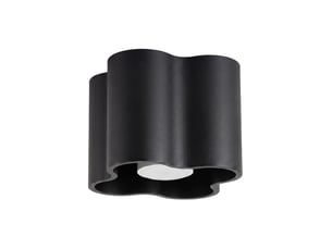 Plafonnier ovio 1 noir gu10 aluminium moderne 10x12x12cm