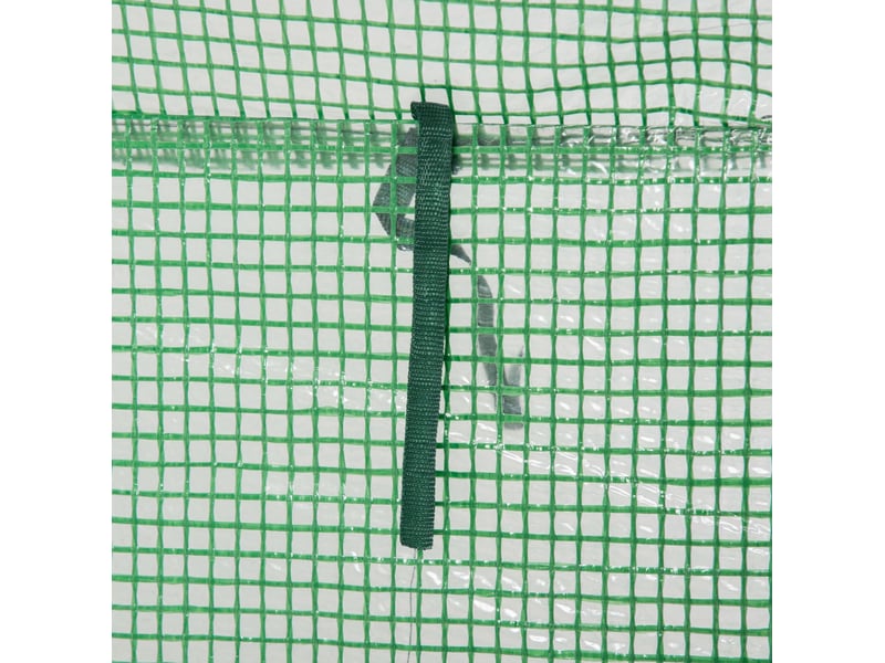  Mini-serre de jardin 100x50x150 cm – vert foncé – porte enroulable et structure en acier galvanisé  - Conforama E