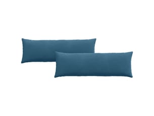 Lot de 2 coussins de canapé, coussins décoratifs bleu 120 x 40 cm cf58994
