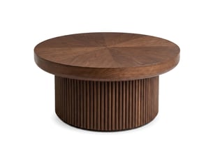 Table basse rond(e) coloris marron OKWISH  - 78 cmx78 cm