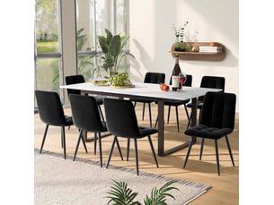 Ensemble table rectangulaire 8 chaise(s) <strong>MODENUIT </strong> <strong></strong>