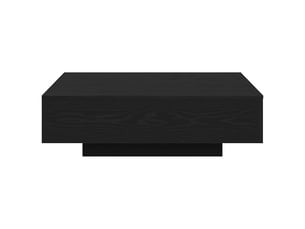 Table basse, table d'appoint, table de salon chêne noir 100 x 100 x 31 cm cf38601
