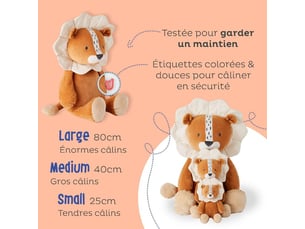 Peluche lion babou medium