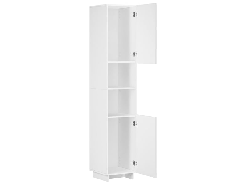  Meuble de rangement salle de bain blanc brillant 36.5x38x180 cm  - Conforama C