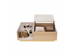 Table basse rectangulaire coloris blanc   - 50 cmx100 cm