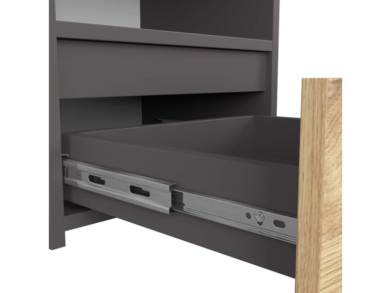 Table de chevet lina anthracite 1 tiroir bois 40x35x40 cm - Conforama D