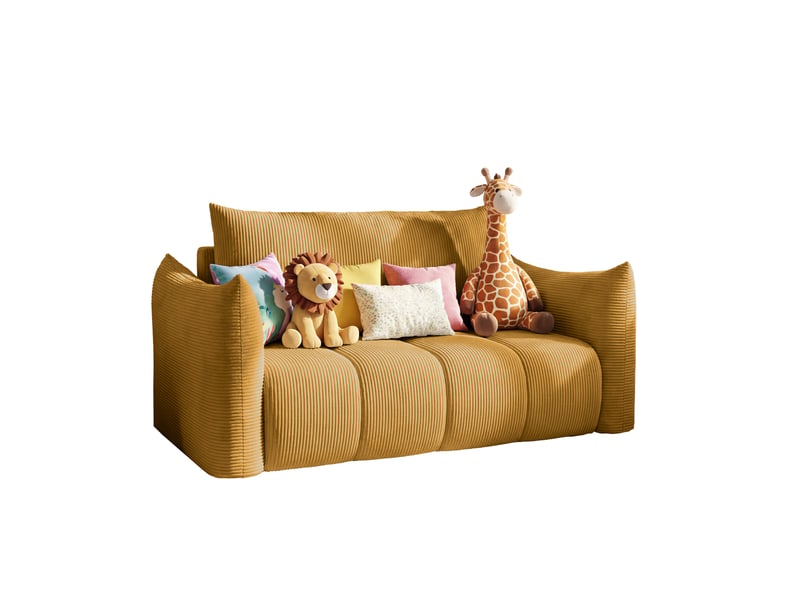  Canapé américain flo, avec fonction couchage, pour enfants, poso, moutarde (01)  - Conforama A