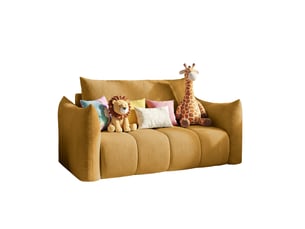 Canapé américain flo, avec fonction couchage, pour enfants, poso, moutarde (01)