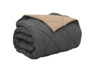Duvet - couette complet toute l'année anthracite et taupe 200 x 220 cm