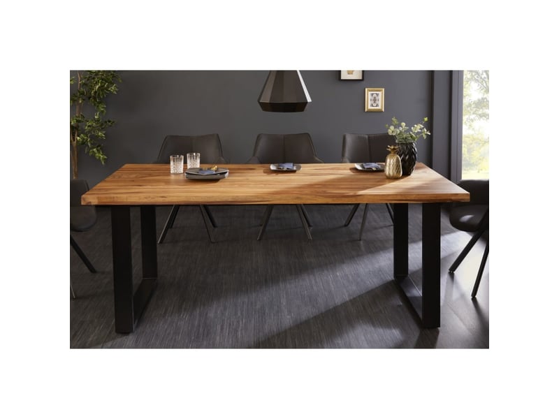  Table loden – rectangulaire 160 cm – bois sheesham et métal – style industriel  - Conforama C