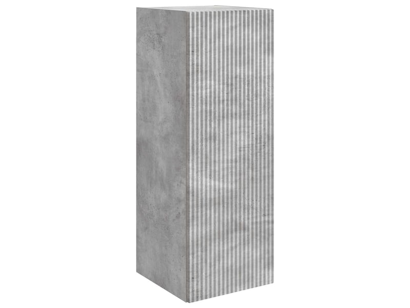  Armoire murale salon 33x34,5x90cm bois d'ingénierie gris béton shl8346  - Conforama A