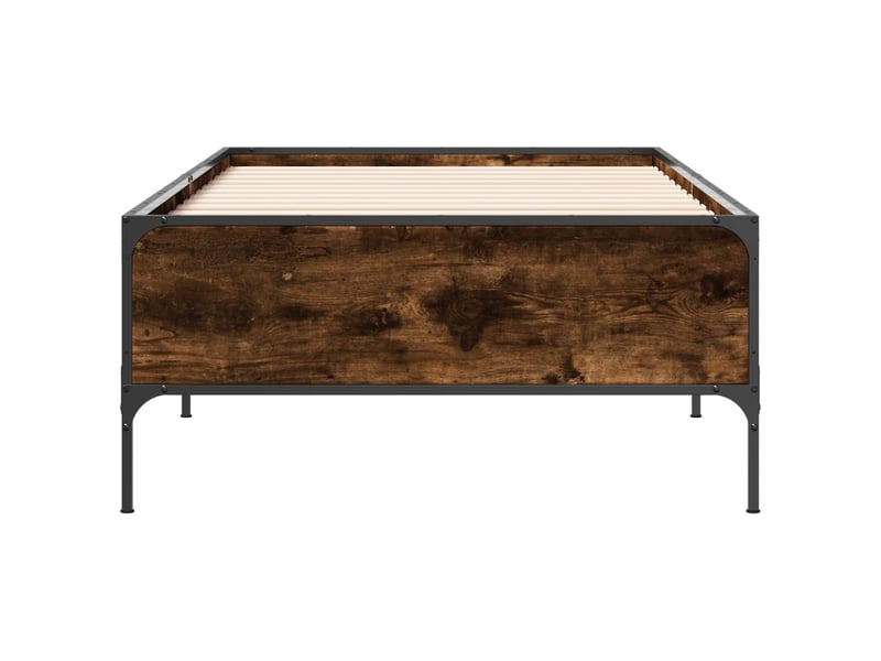 Lit simple- lit adulte - cadre de lit chêne fumé 80 x 200 cm bois d'ingénierie - Conforama C