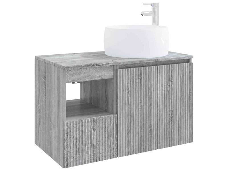 Ensemble de mobilier de salle de bain 2 pc sonoma gris cf64199 - Conforama A