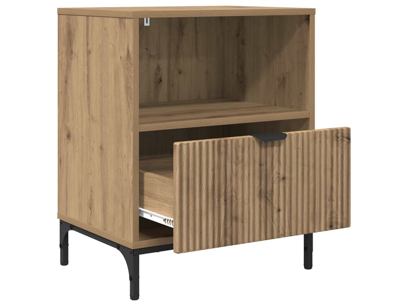 Table de chevet - cabinet de chevet - table de nuit 2 pièces chêne artisanal 49 x 36 x 61 cm - Conforama D