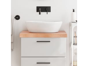 Comptoir de salle de bain, plan de travail marron 60x50x(2-6) cm bois traité cf65807
