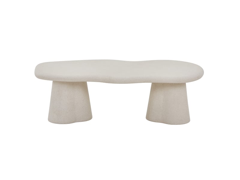 Faro - table basse couleur ciment 130 cm FARO-TAB-BAS-130 - Conforama A