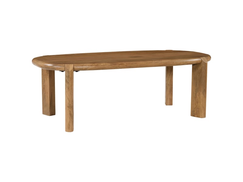  Table basse en bois de manguier massif teinte foncée 120cm suri  - Conforama A