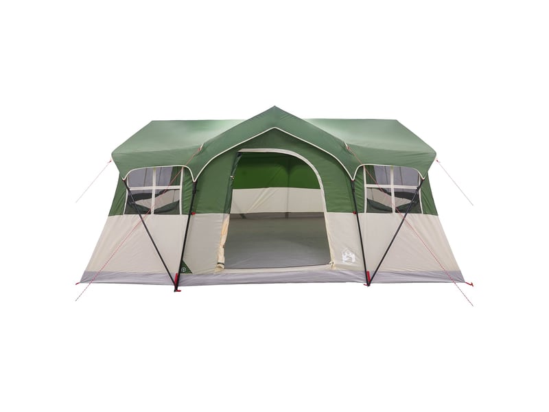  Tente de camping, tente familiale vert 10 personnes polyester et acier  - Conforama D