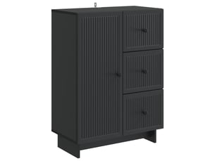 Buffet - bahut - meuble de rangement avec tiroir noir 66 x 34,5 x 90 cm bois d'ingénierie