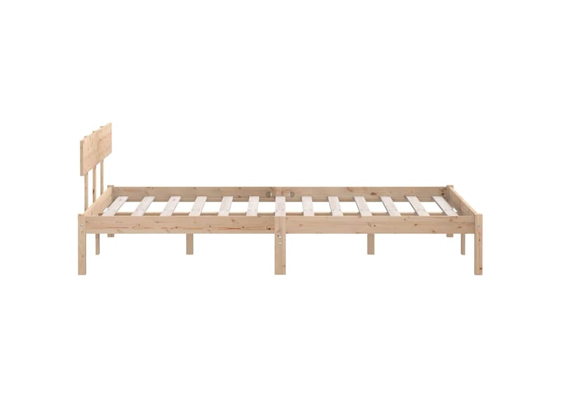  Lit double- lit adulte -  cadre de lit sans matelas bois de pin massif  - Conforama D