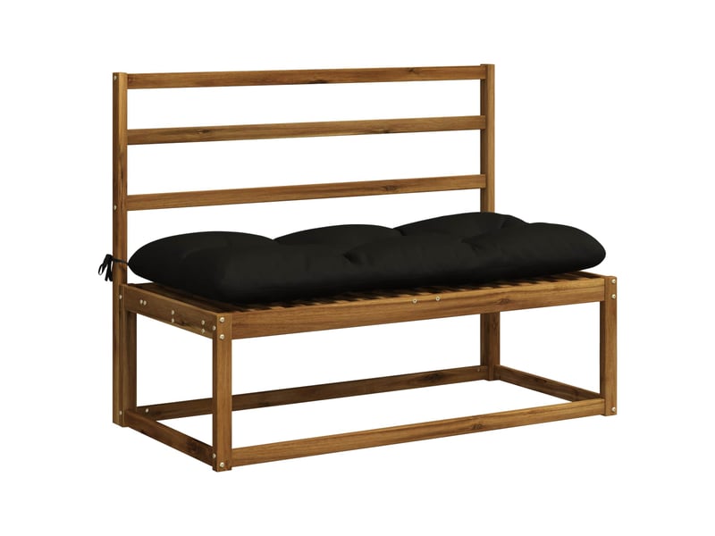  Lot de 2 coussins de banc, coussins d'assise vianen 100 % polyester noir cf57660  - Conforama C