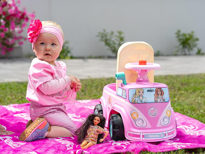  Porteur enfant van rétro barbie 1 à 3 ans - falk FAT700BB - Conforama C