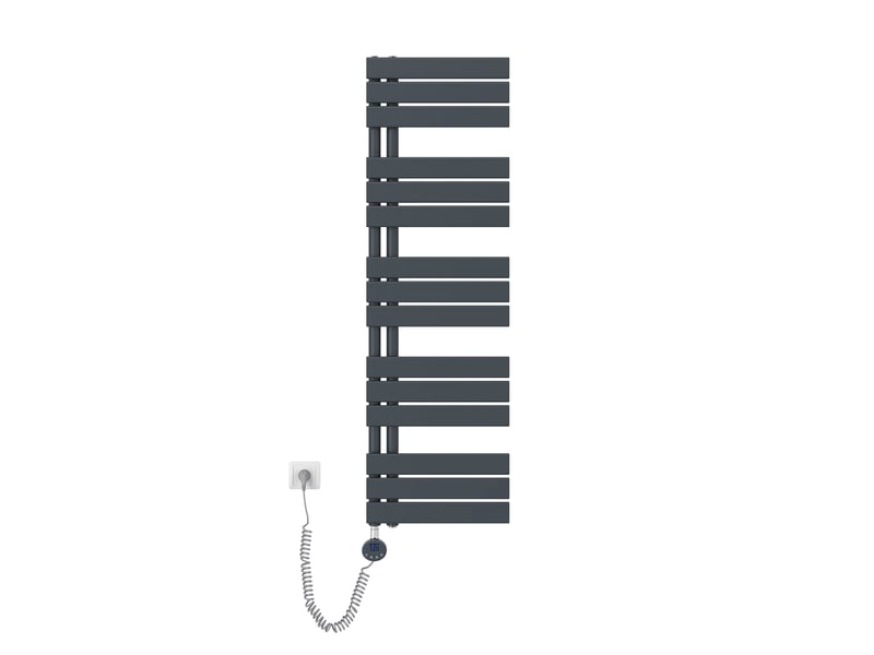  Emke radiateur sèche-serviettes électrique 1320x400 mm, gris anthracite 600w, wifi, modes intelligents, ipx4  - Conforama A