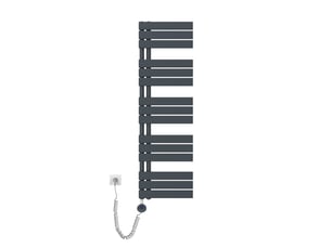 Emke radiateur sèche-serviettes électrique 1320x400 mm, gris anthracite 600w, wifi, modes intelligents, ipx4