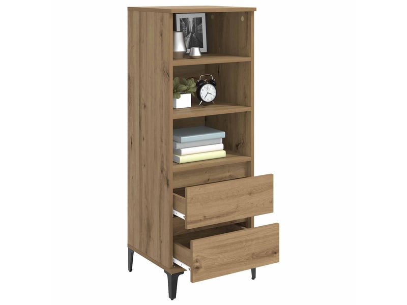  Buffet - haut armoire chêne artisanal 40 x 36 x 110 cm bois d'ingénierie  - Conforama C