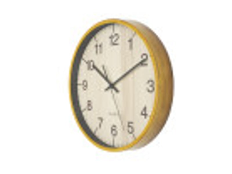  Horloge murale fabrilamp soyala ø 30 cm hêtre mouvement continu 192910085 - Conforama D