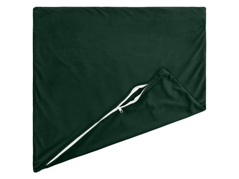 Lot de 6 coussins avec oreiller, coussins décoratifs heerlen vert foncé velours cf50948 - Conforama D