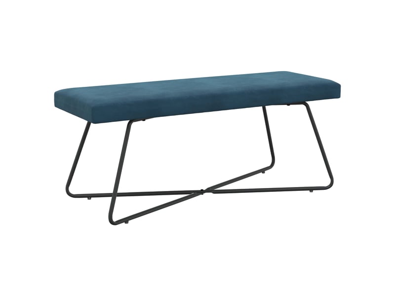  Banc, canapé 2 places bleu 110x40x45 cm velours  - Conforama A
