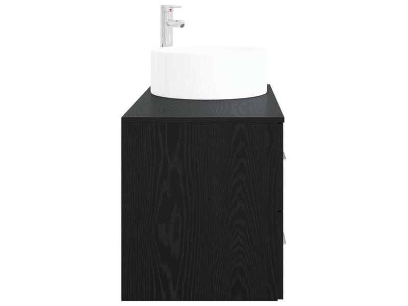  Ensemble de mobilier de salle de bain 2 pc chêne noir cf64112  - Conforama D