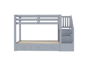 Lit mezzanine 90x200 cm coloris gris