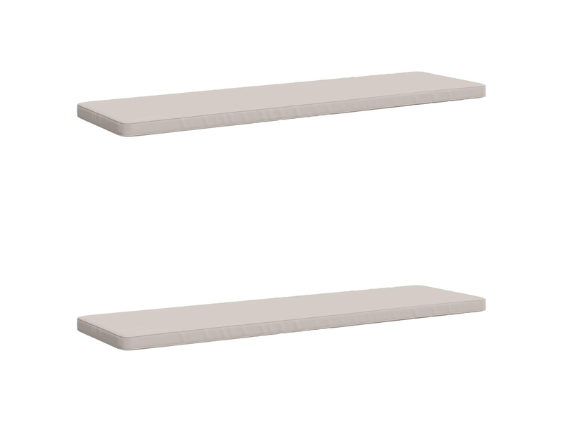Lot de 2 coussins de banc, coussins d'assise vught 100 % polyester blanc cf57812 - Conforama A