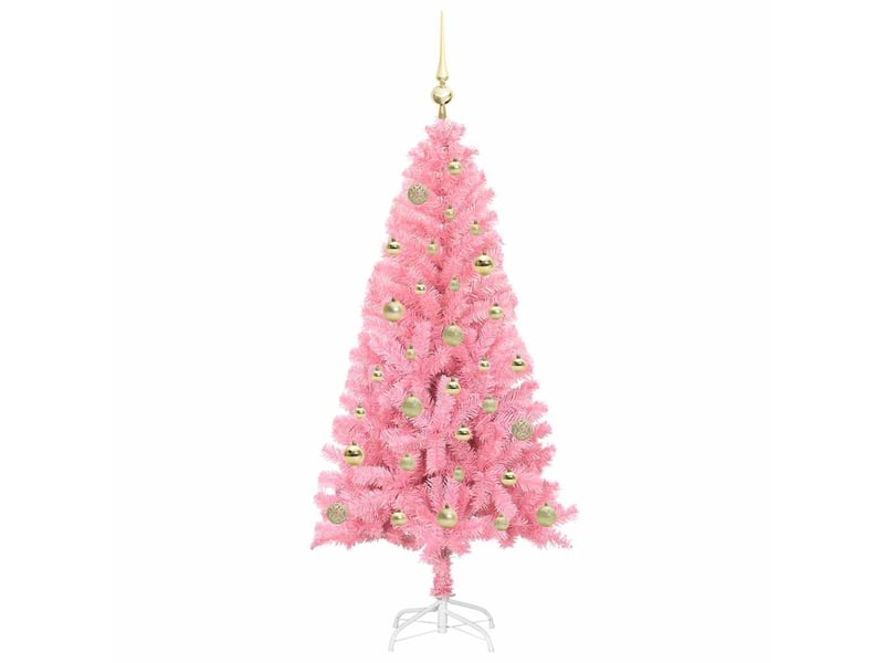  Sapin de noël - arbre de noël rose 150 cm pvc  - Conforama D