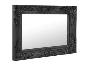 Miroir rectangulaire à fixer coloris noir <strong></strong> <strong></strong> - 50 cm x 40 cm