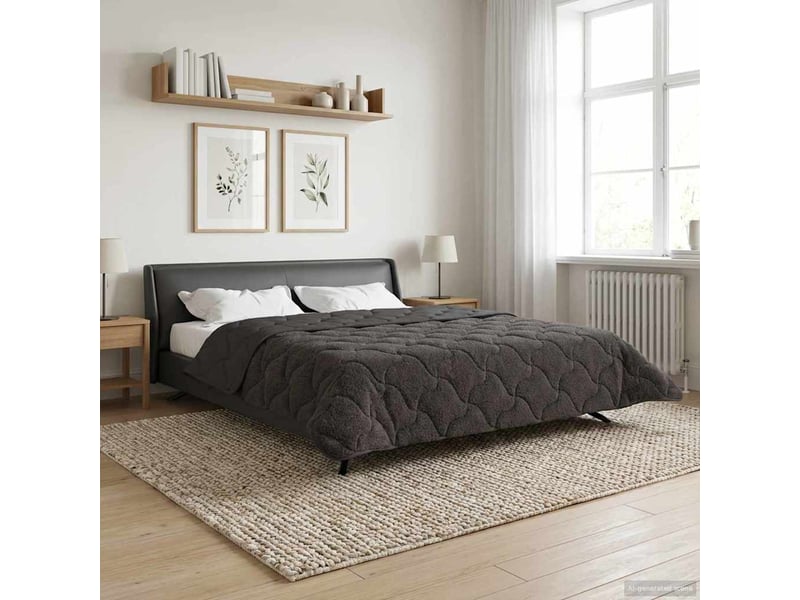  Duvet d'hiver - couette 200 x 220 cm hiver - couette anthracite respirant  - Conforama B