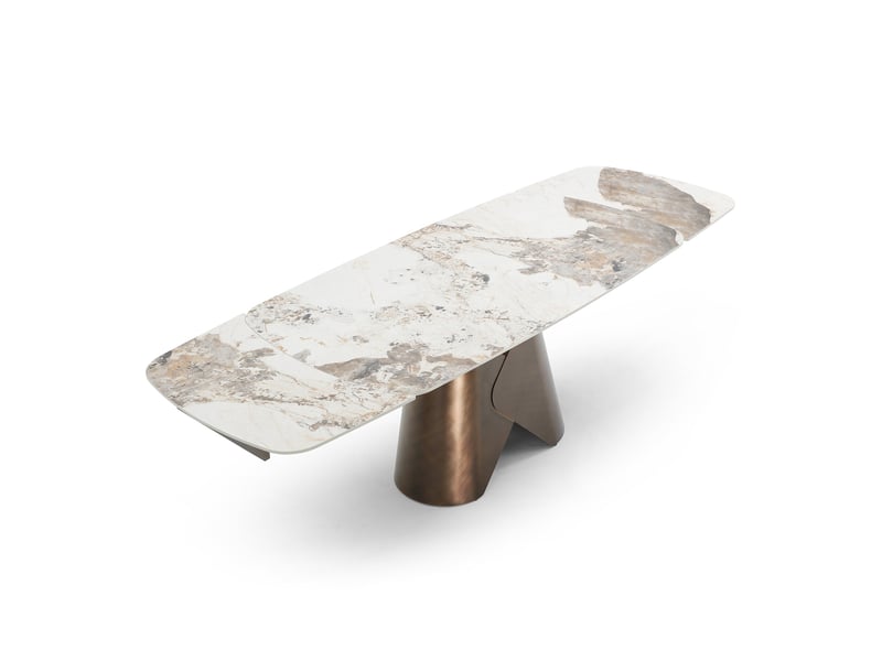  Table à manger extensible en céramique pandora pandora lace TE13PANBR - Conforama C